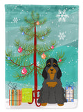 Merry Christmas Tree Cocker Spaniel Black Tan Garden Flag Mailbox Decorative Yard Banner Outside Patio Artwork for Flower Beds, Garden Size, Multicolor