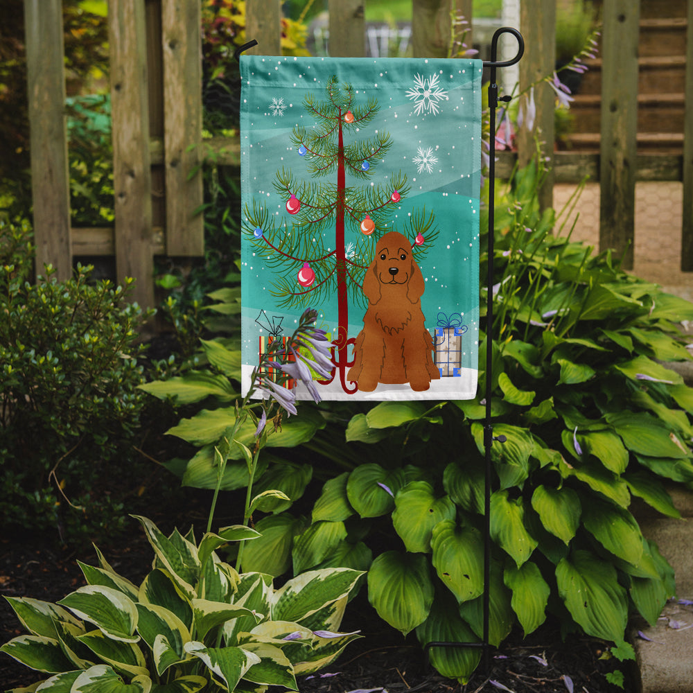Merry Christmas Tree Cocker Spaniel Red Garden Flag Mailbox Decorative Yard Banner Outside Patio Artwork for Flower Beds, Garden Size, Multicolor