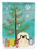 Merry Christmas Tree Pekingese Cream Garden Flag Mailbox Decorative Yard Banner Outside Patio Artwork for Flower Beds, Garden Size, Multicolor