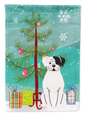 Merry Christmas Tree White Boxer Cooper Garden Flag Mailbox Decorative Yard Banner Outside Patio Artwork for Flower Beds, Garden Size, Multicolor