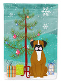 Merry Christmas Tree Flashy Fawn Boxer Garden Flag Mailbox Decorative Yard Banner Outside Patio Artwork for Flower Beds, Garden Size, Multicolor
