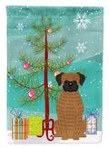 Merry Christmas Tree Brindle Boxer Garden Flag Mailbox Decorative Yard Banner Outside Patio Artwork for Flower Beds, Garden Size, Multicolor