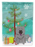 Merry Christmas Tree Chow Chow Blue Garden Flag Mailbox Decorative Yard Banner Outside Patio Artwork for Flower Beds, Garden Size, Multicolor