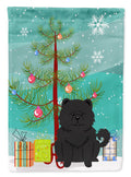 Merry Christmas Tree Chow Chow Black Garden Flag Mailbox Decorative Yard Banner Outside Patio Artwork for Flower Beds, Garden Size, Multicolor