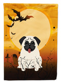 Halloween Pug Cream Garden Flag Mailbox Decorative Yard Banner Outside Patio Artwork for Flower Beds, Garden Size, Multicolor