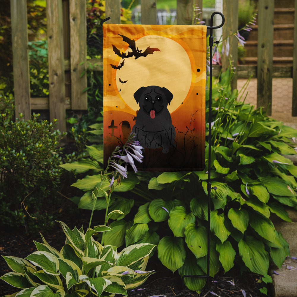 Halloween Pug Black Garden Flag Mailbox Decorative Yard Banner Outside Patio Artwork for Flower Beds, Garden Size, Multicolor