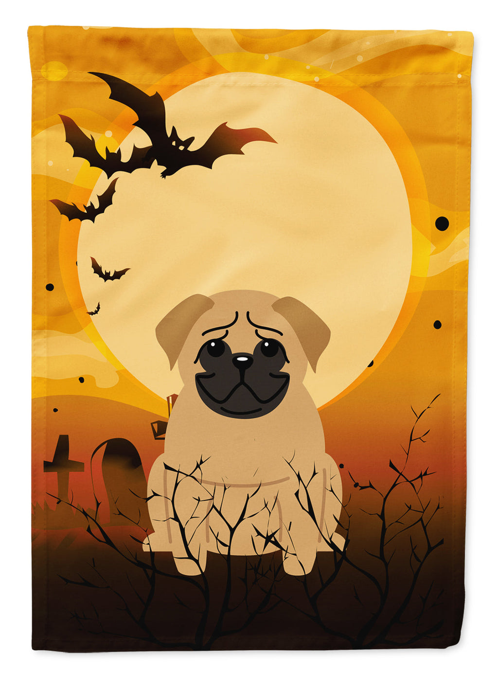 Halloween Pug Brown Garden Flag Mailbox Decorative Yard Banner Outside Patio Artwork for Flower Beds, Garden Size, Multicolor