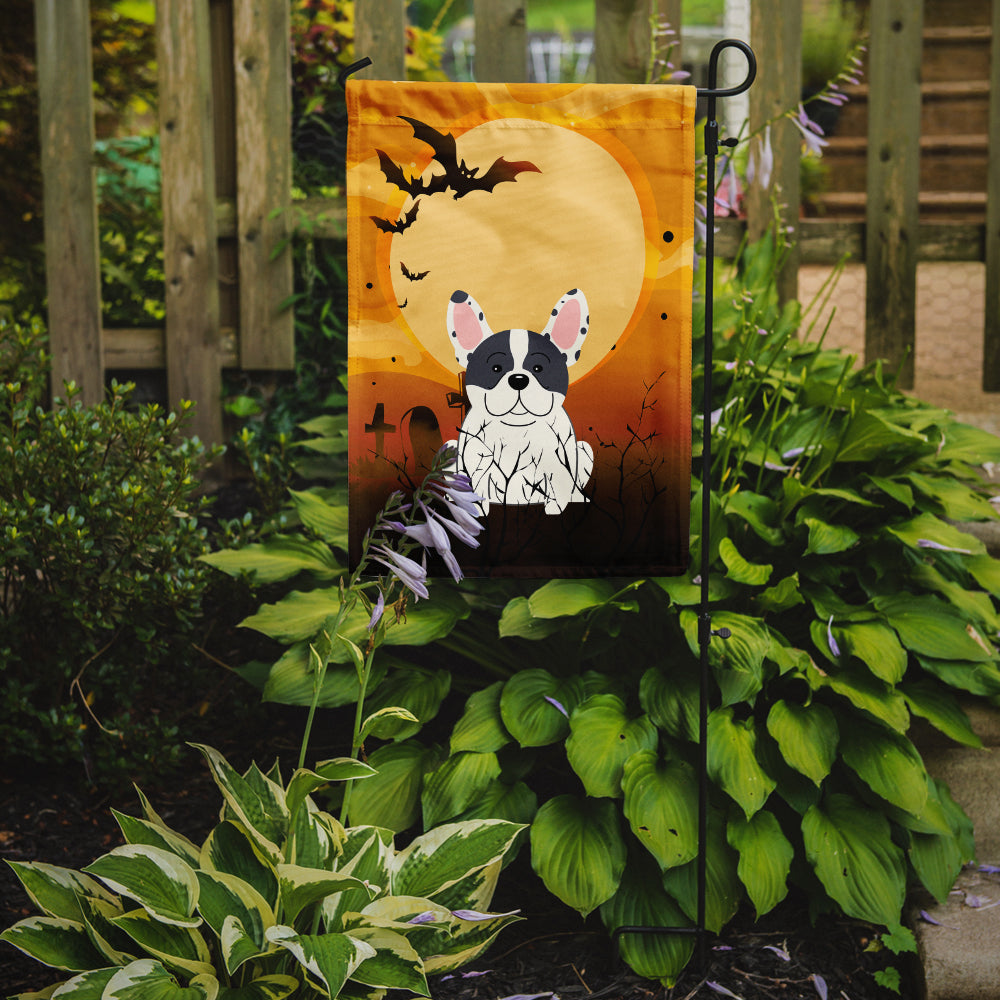 Halloween French Bulldog Piebald Garden Flag Mailbox Decorative Yard Banner Outside Patio Artwork for Flower Beds, Garden Size, Multicolor