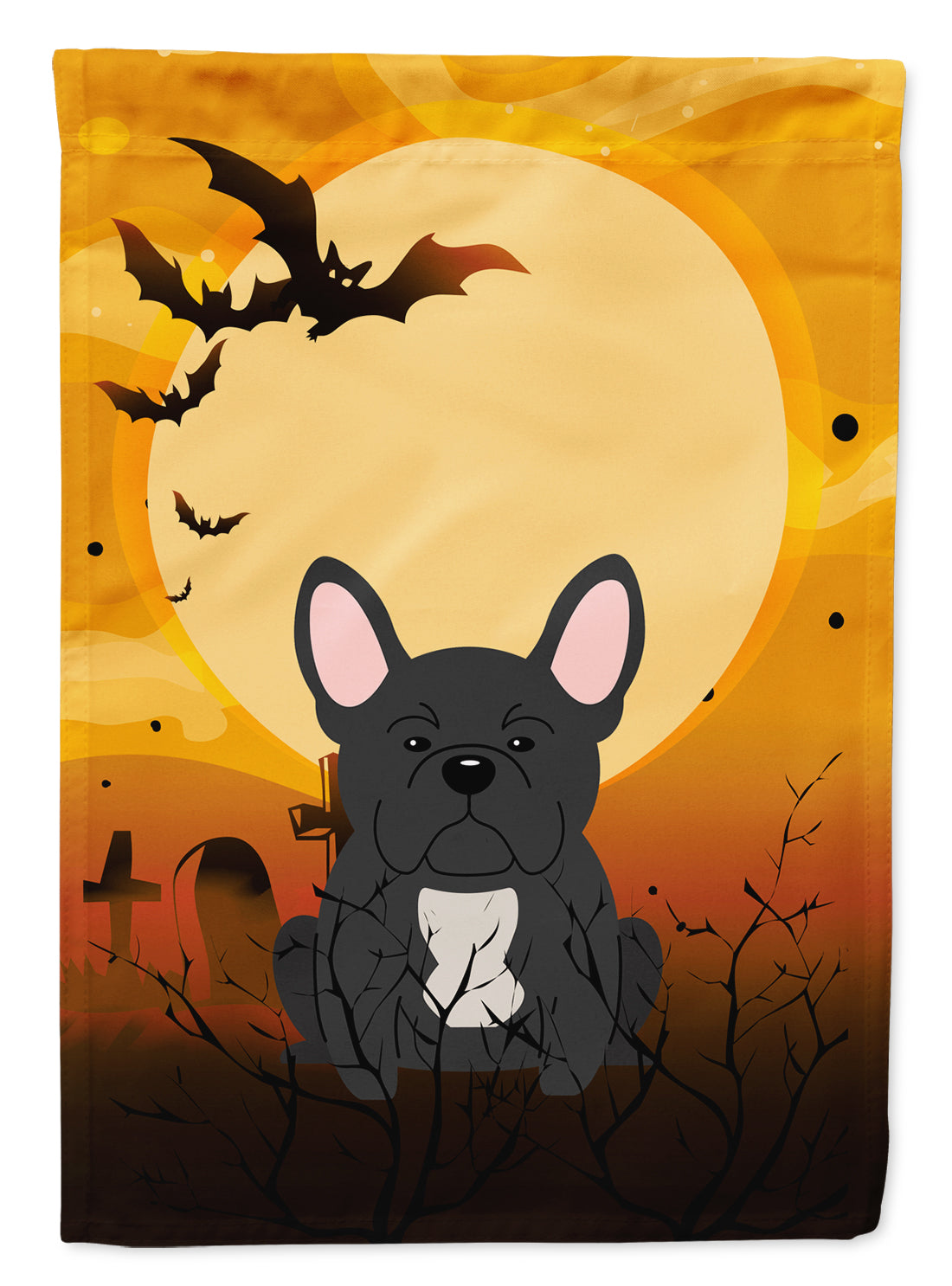 Halloween French Bulldog Black Garden Flag Mailbox Decorative Yard Banner Outside Patio Artwork for Flower Beds, Garden Size, Multicolor