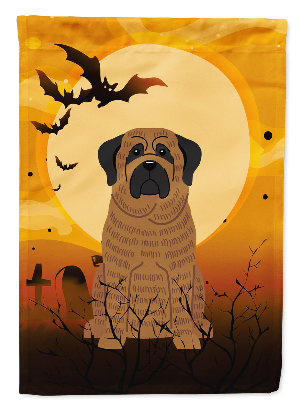 Halloween Mastiff Brindle Garden Flag Mailbox Decorative Yard Banner Outside Patio Artwork for Flower Beds, Garden Size, Multicolor
