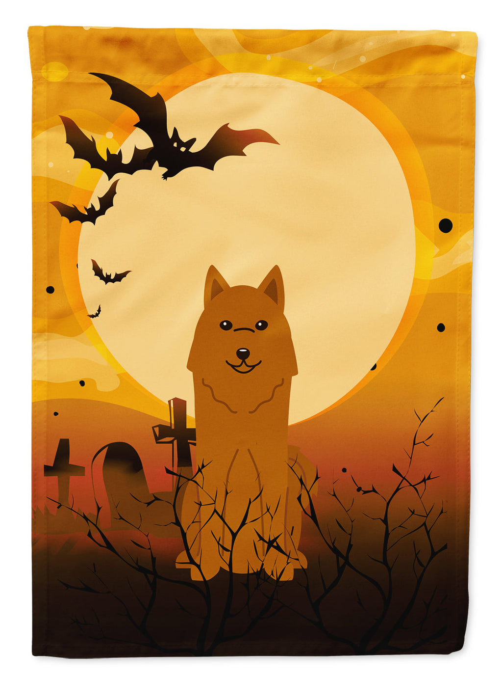 Halloween Karelian Bear Dog Garden Flag Mailbox Decorative Yard Banner Outside Patio Artwork for Flower Beds, Garden Size, Multicolor