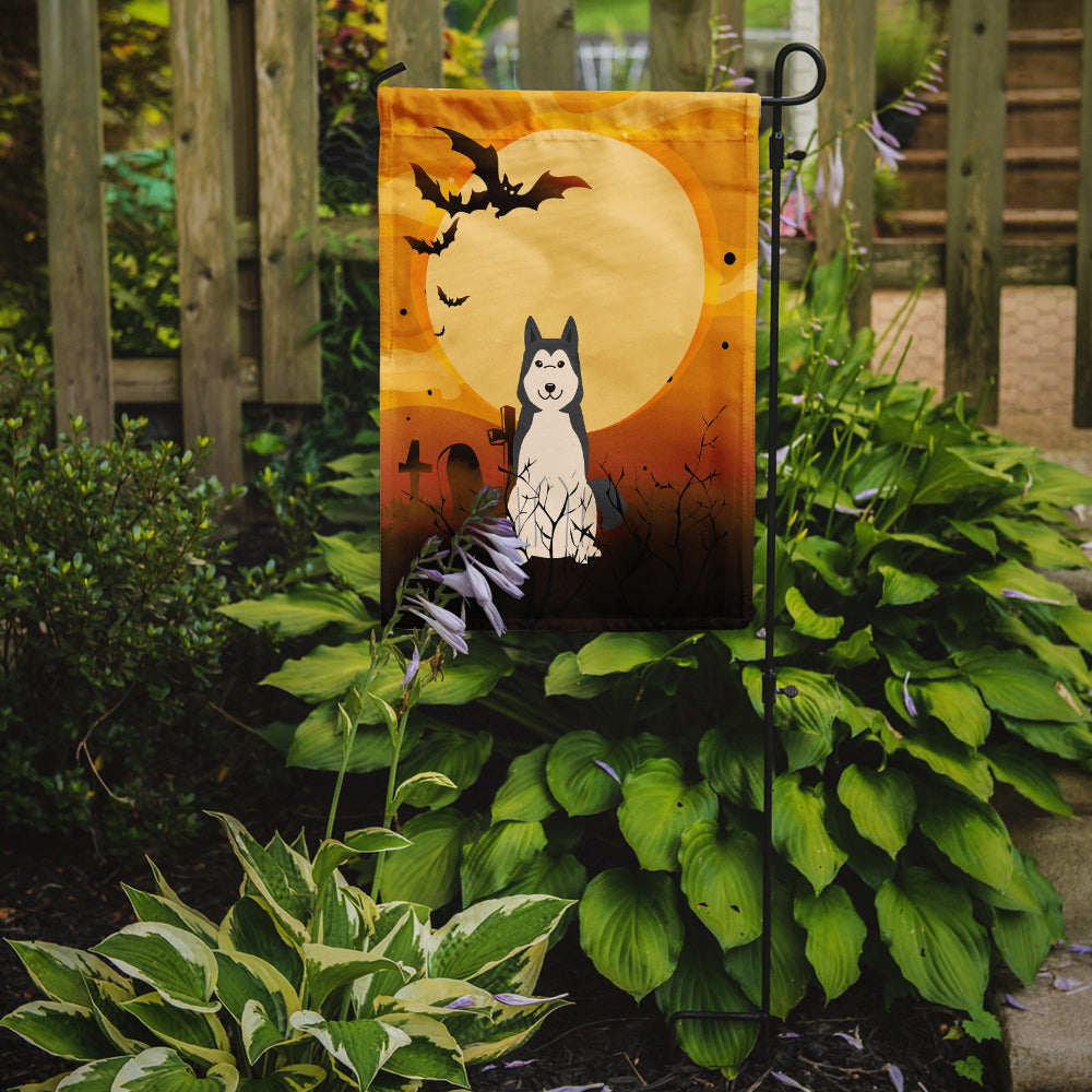 Halloween West Siberian Laika Spitz Garden Flag Mailbox Decorative Yard Banner Outside Patio Artwork for Flower Beds, Garden Size, Multicolor