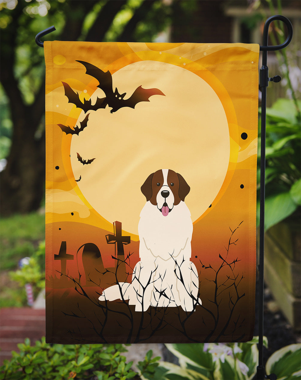 Halloween Moscow Watchdog Garden Flag Mailbox Decorative Yard Banner Outside Patio Artwork for Flower Beds, Garden Size, Multicolor
