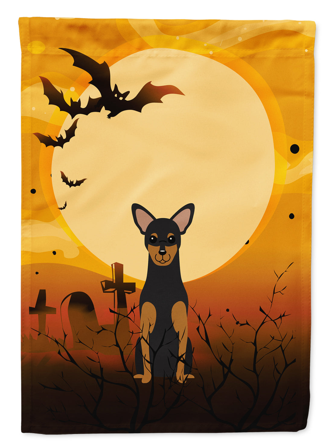 Halloween Manchester Terrier Garden Flag Mailbox Decorative Yard Banner Outside Patio Artwork for Flower Beds, Garden Size, Multicolor