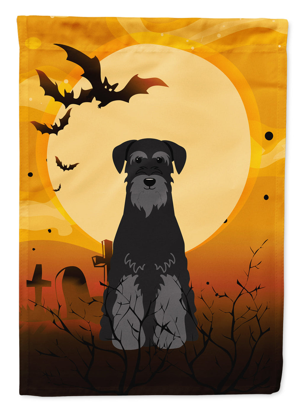 Halloween Standard Schnauzer Black Garden Flag Mailbox Decorative Yard Banner Outside Patio Artwork for Flower Beds, Garden Size, Multicolor