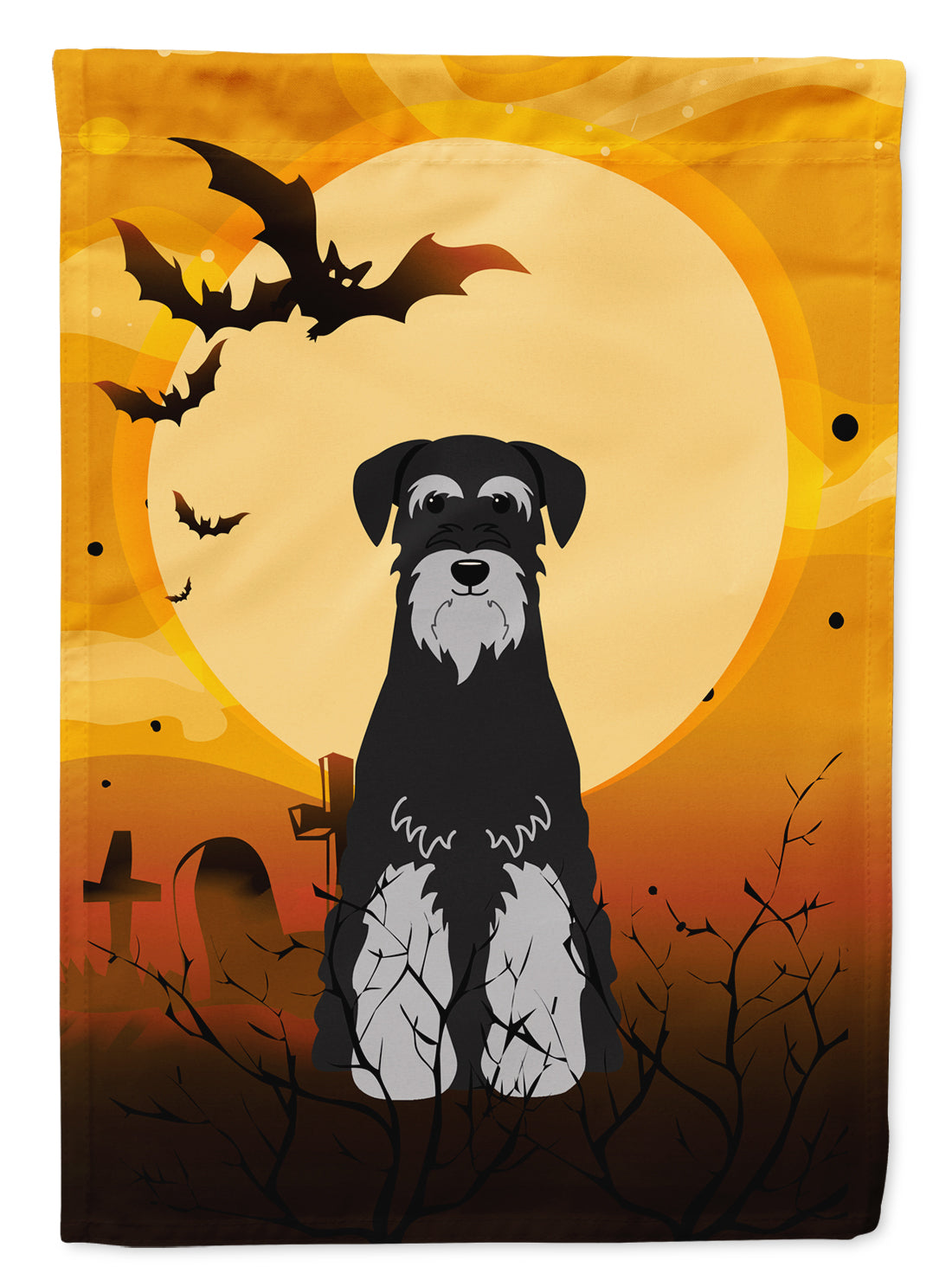 Halloween Standard Schnauzer Black Grey Garden Flag Mailbox Decorative Yard Banner Outside Patio Artwork for Flower Beds, Garden Size, Multicolor