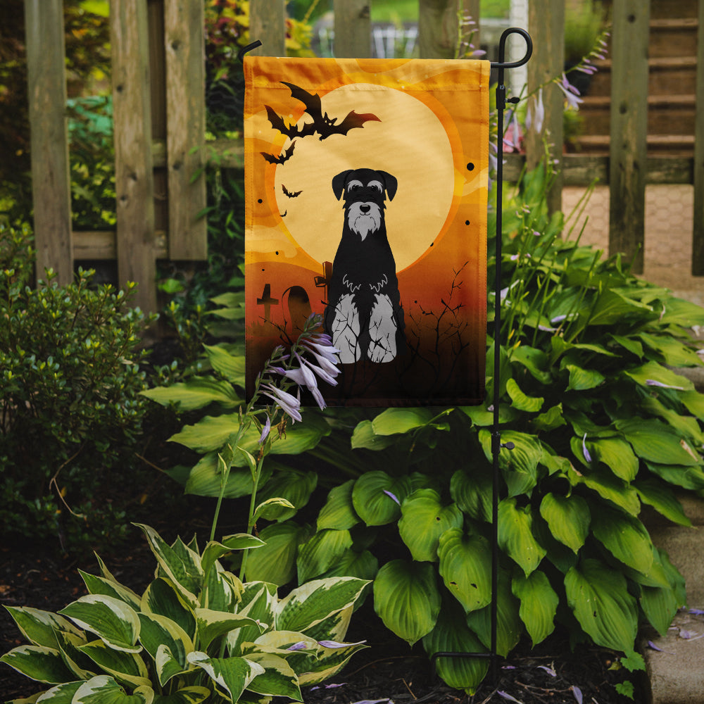 Halloween Standard Schnauzer Black Grey Garden Flag Mailbox Decorative Yard Banner Outside Patio Artwork for Flower Beds, Garden Size, Multicolor