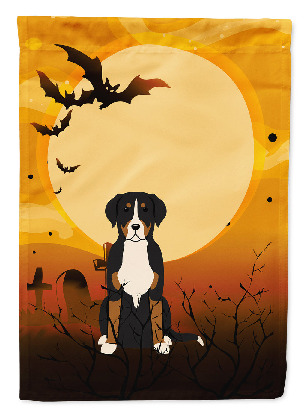 Halloween Greater Swiss Mountain Dog Garden Flag Mailbox Decorative Yard Banner Outside Patio Artwork for Flower Beds, Garden Size, Multicolor
