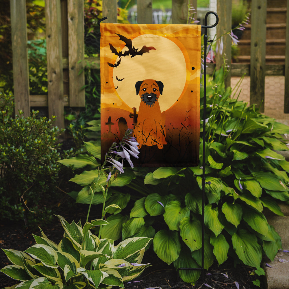 Halloween Border Terrier Garden Flag Mailbox Decorative Yard Banner Outside Patio Artwork for Flower Beds, Garden Size, Multicolor
