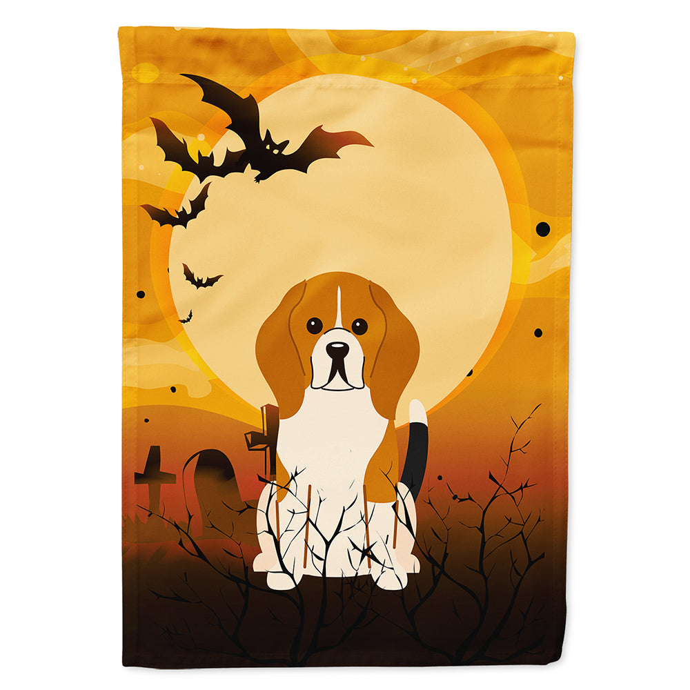 Halloween Beagle Tricolor House Flag 28x40 Porch Sleeve Pole Decorative Outside Yard Banner Artwork Wall Hanging, Polyester
