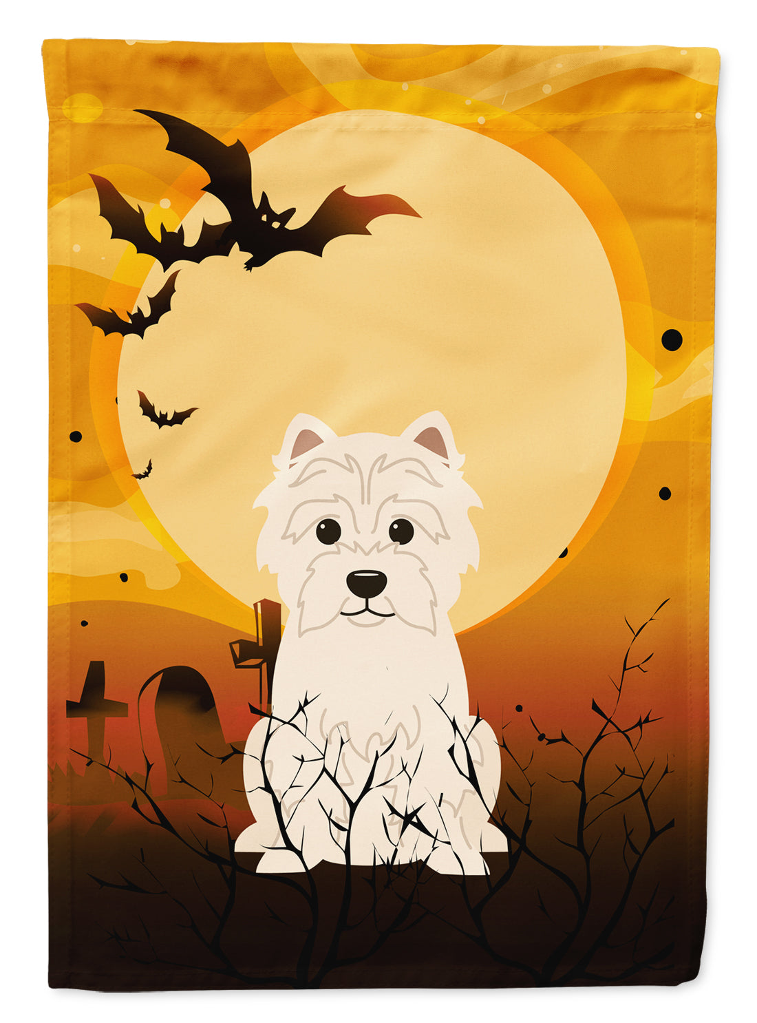 Halloween Westie Garden Flag Mailbox Decorative Yard Banner Outside Patio Artwork for Flower Beds, Garden Size, Multicolor