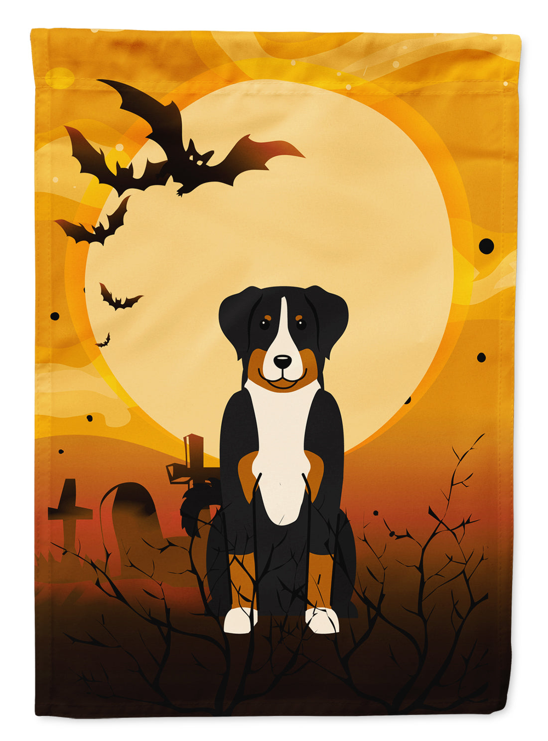 Halloween Appenzeller Sennenhund Garden Flag Mailbox Decorative Yard Banner Outside Patio Artwork for Flower Beds, Garden Size, Multicolor