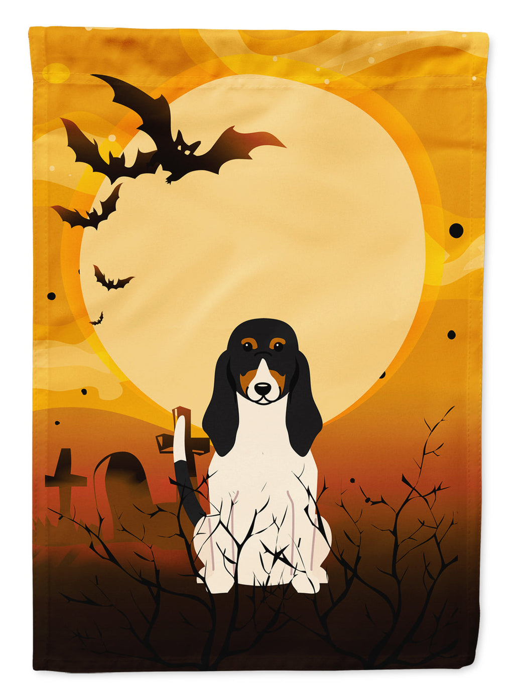 Halloween Swiss Hound Garden Flag Mailbox Decorative Yard Banner Outside Patio Artwork for Flower Beds, Garden Size, Multicolor