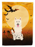 Halloween White German Shepherd Garden Flag Mailbox Decorative Yard Banner Outside Patio Artwork for Flower Beds, Garden Size, Multicolor