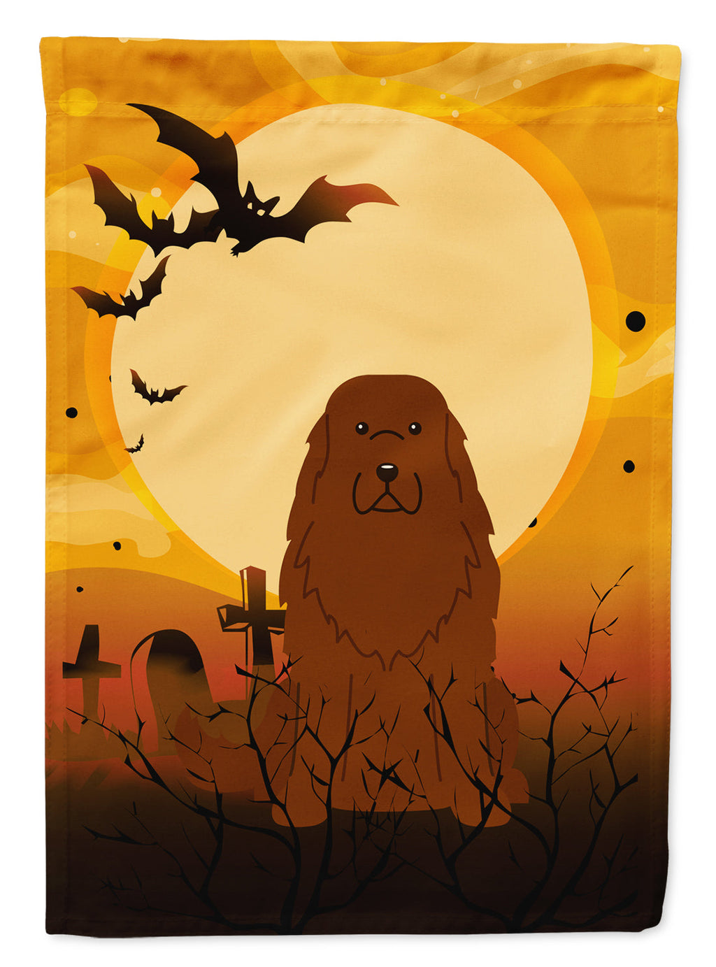 Halloween Caucasian Shepherd Dog Garden Flag Mailbox Decorative Yard Banner Outside Patio Artwork for Flower Beds, Garden Size, Multicolor