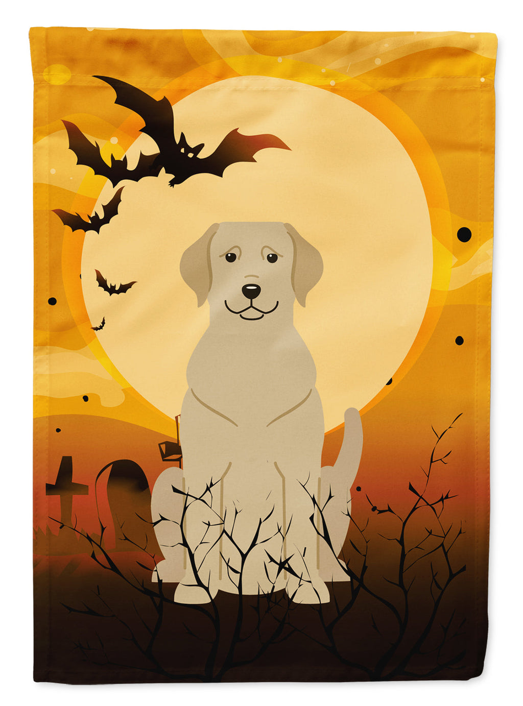 Halloween Yellow Labrador Garden Flag Mailbox Decorative Yard Banner Outside Patio Artwork for Flower Beds, Garden Size, Multicolor