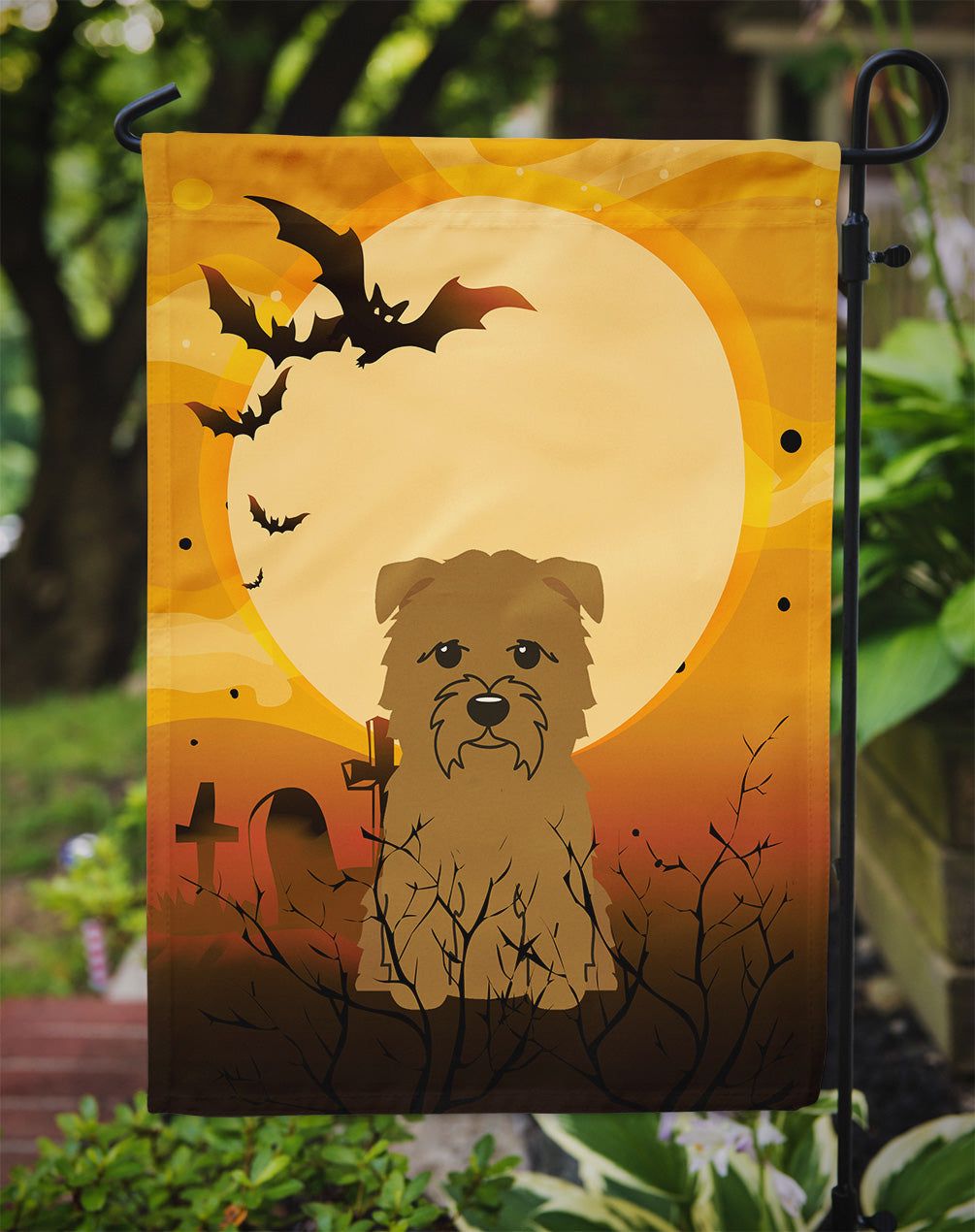 Halloween Glen of Imal Tan Garden Flag Mailbox Decorative Yard Banner Outside Patio Artwork for Flower Beds, Garden Size, Multicolor