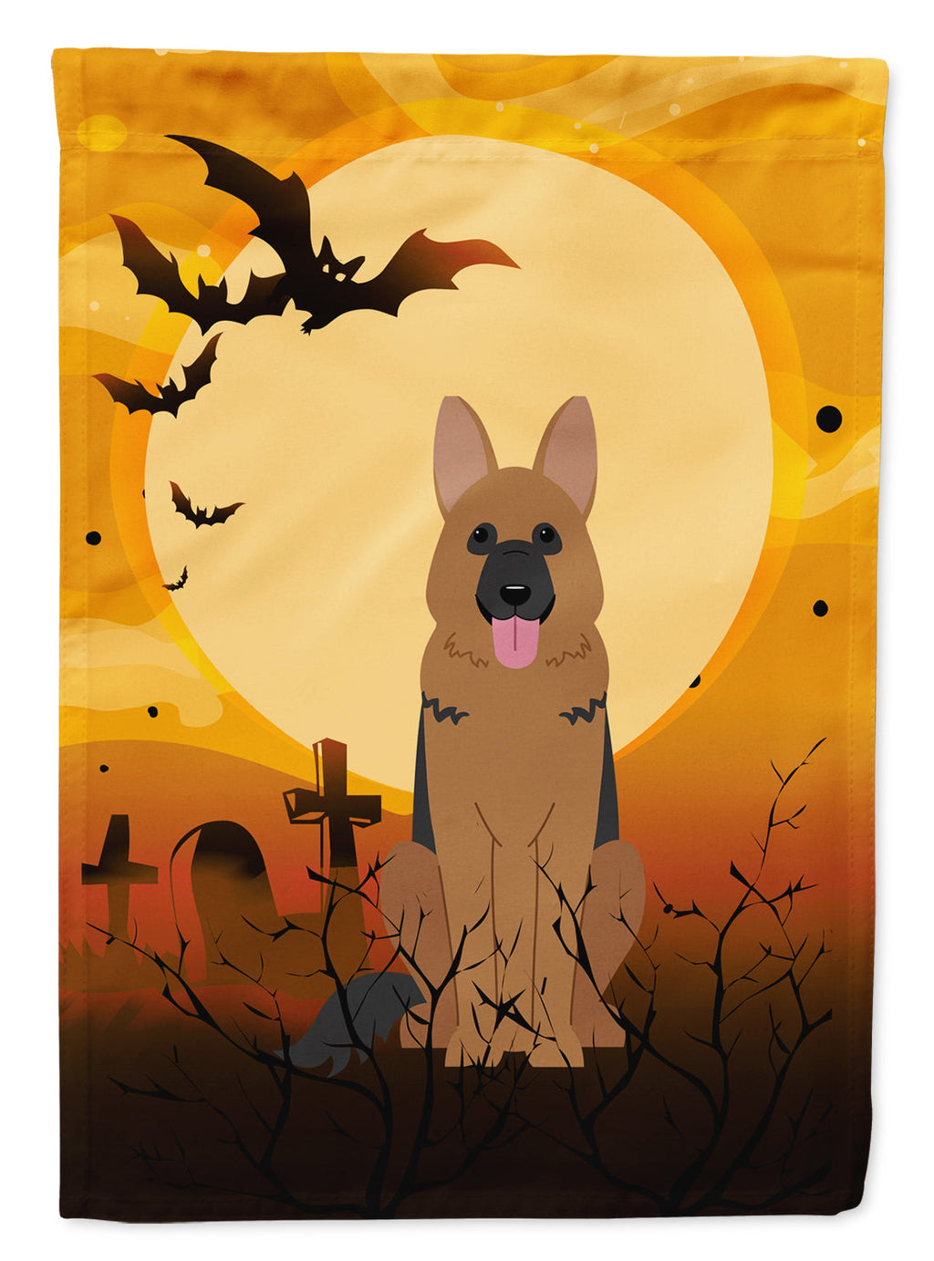 Halloween German Shepherd Garden Flag Mailbox Decorative Yard Banner Outside Patio Artwork for Flower Beds, Garden Size, Multicolor