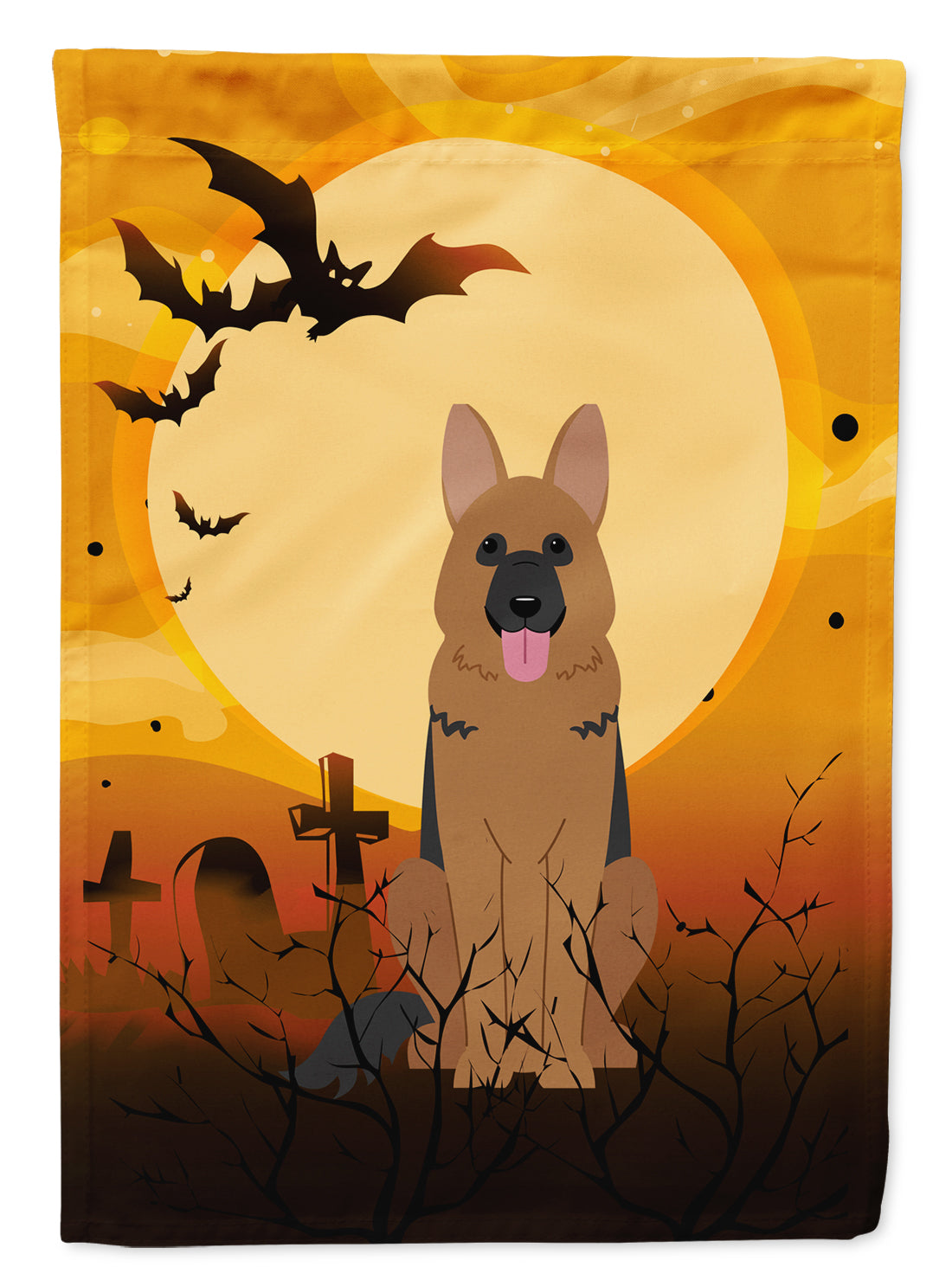 Halloween German Shepherd Garden Flag Mailbox Decorative Yard Banner Outside Patio Artwork for Flower Beds, Garden Size, Multicolor
