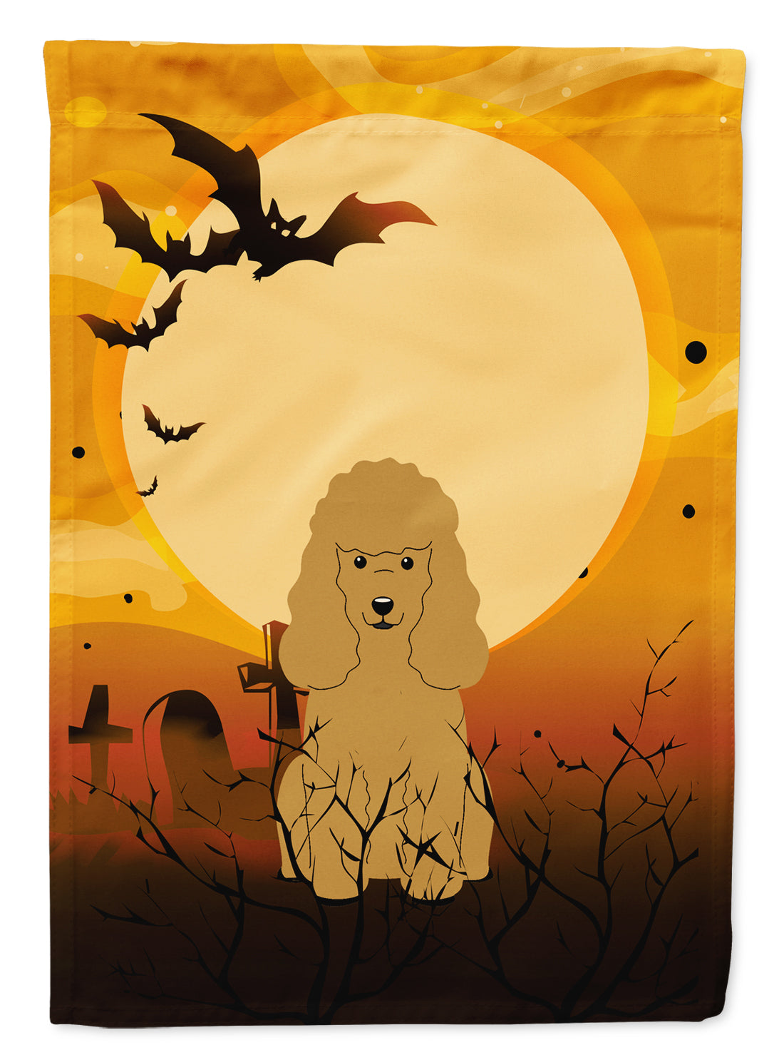 Halloween Poodle Tan Garden Flag Mailbox Decorative Yard Banner Outside Patio Artwork for Flower Beds, Garden Size, Multicolor
