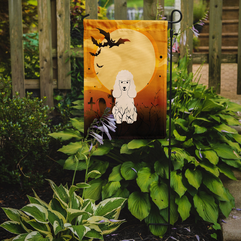 Halloween Poodle White Garden Flag Mailbox Decorative Yard Banner Outside Patio Artwork for Flower Beds, Garden Size, Multicolor