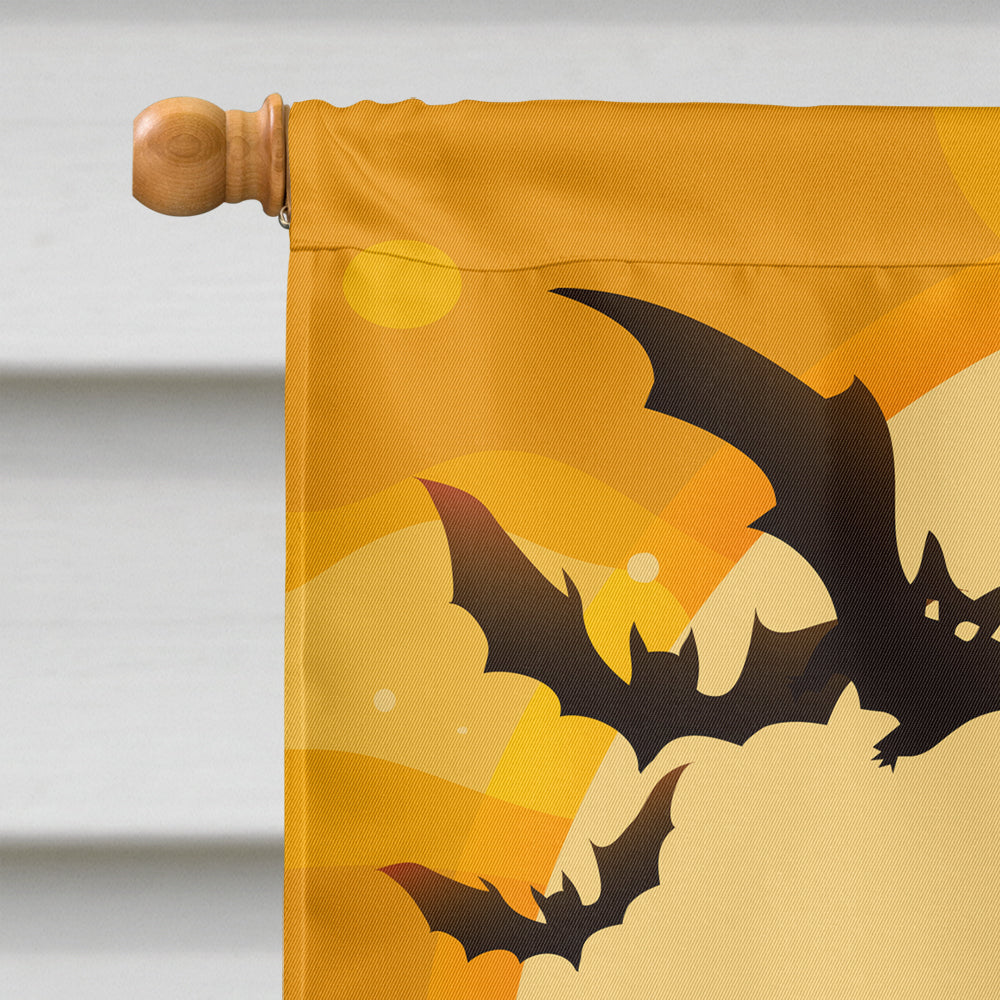 Halloween Bichon Frise House Flag 28x40 Porch Sleeve Pole Decorative Outside Yard Banner Artwork Wall Hanging, Polyester