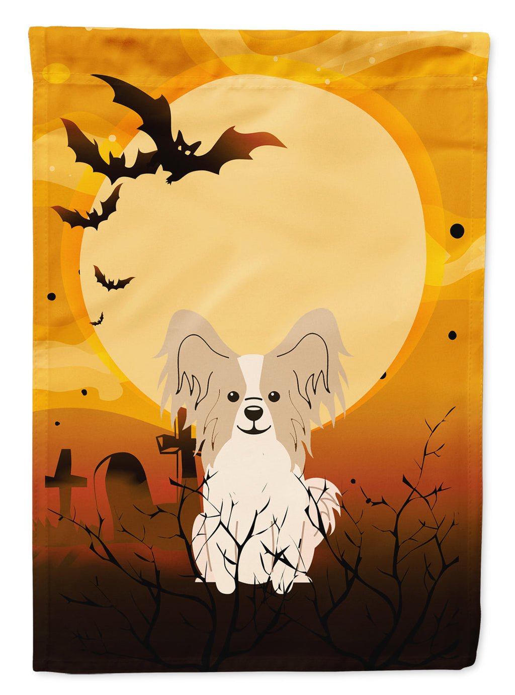 Halloween Papillon Sable White Garden Flag Mailbox Decorative Yard Banner Outside Patio Artwork for Flower Beds, Garden Size, Multicolor