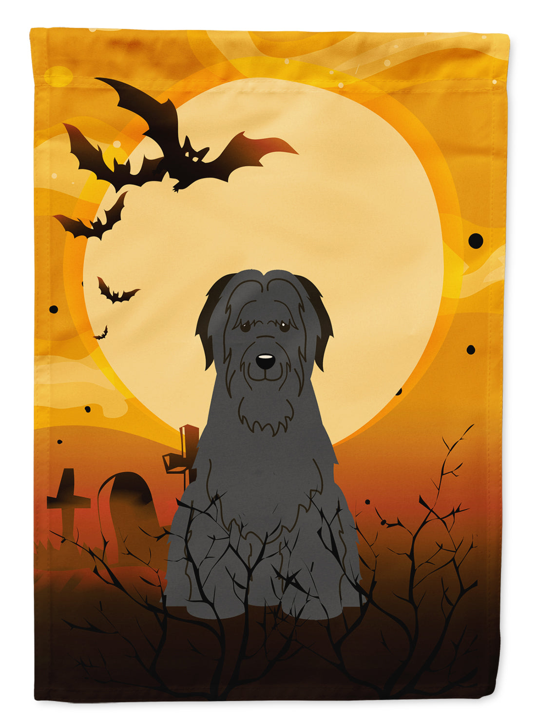 Halloween Briard Black Garden Flag Mailbox Decorative Yard Banner Outside Patio Artwork for Flower Beds, Garden Size, Multicolor