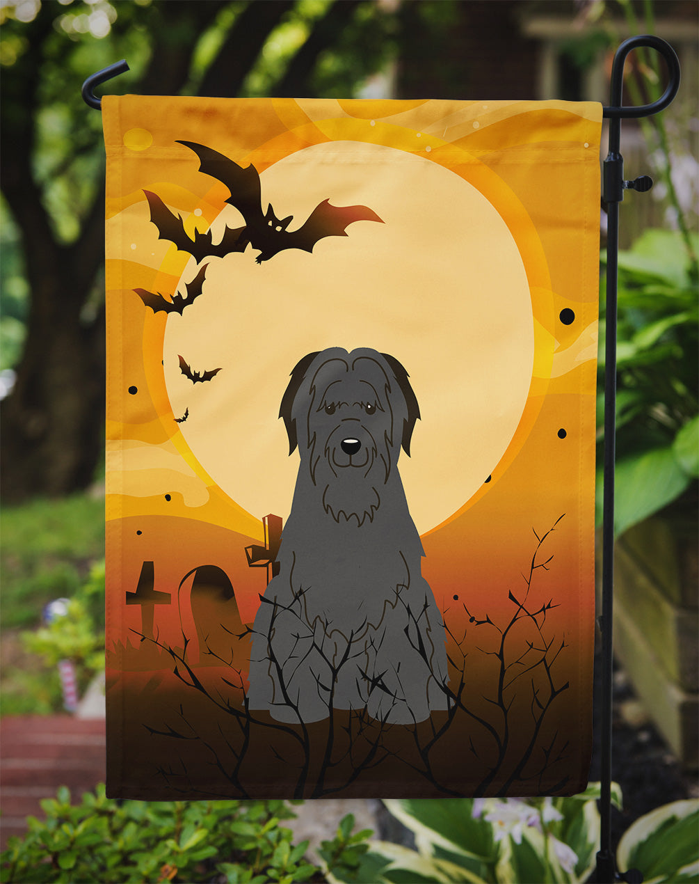 Halloween Briard Black Garden Flag Mailbox Decorative Yard Banner Outside Patio Artwork for Flower Beds, Garden Size, Multicolor