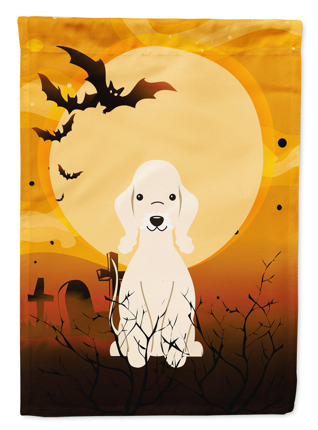 Halloween Bedlington Terrier Sandy Garden Flag Mailbox Decorative Yard Banner Outside Patio Artwork for Flower Beds, Garden Size, Multicolor