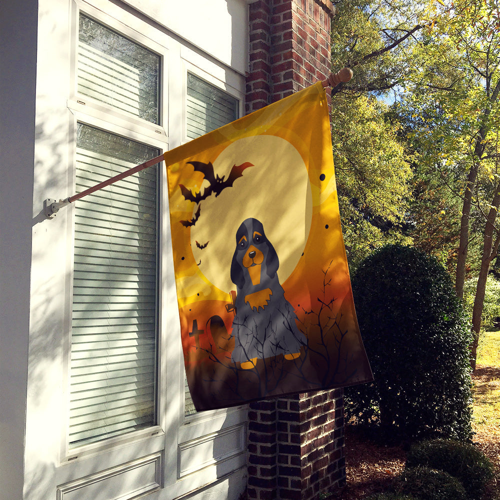 Halloween Cocker Spaniel Black Tan House Flag 28x40 Porch Sleeve Pole Decorative Outside Yard Banner Artwork Wall Hanging, Polyester