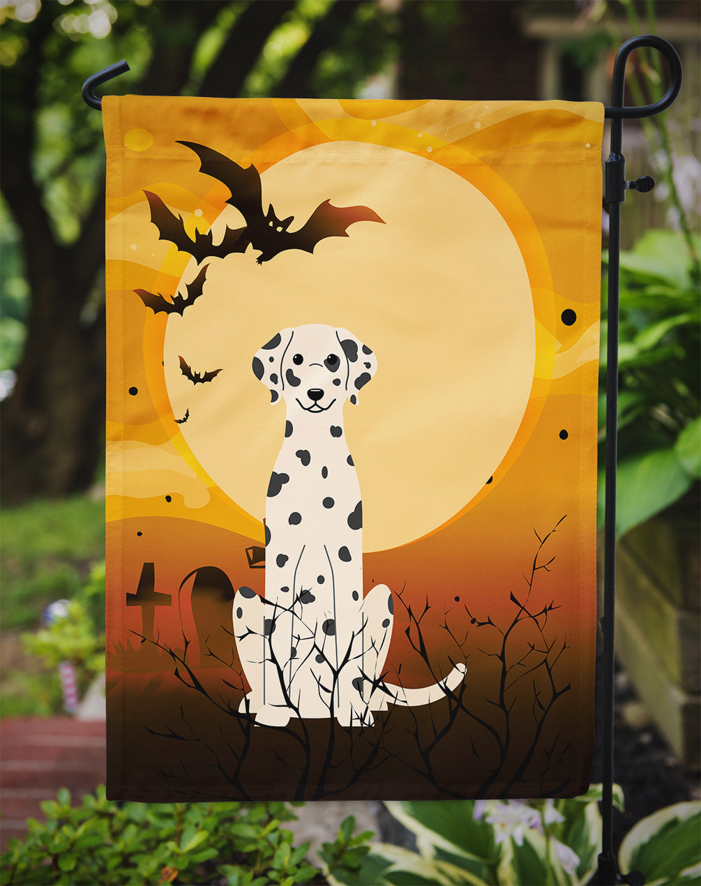 Halloween Dalmatian Garden Flag Mailbox Decorative Yard Banner Outside Patio Artwork for Flower Beds, Garden Size, Multicolor