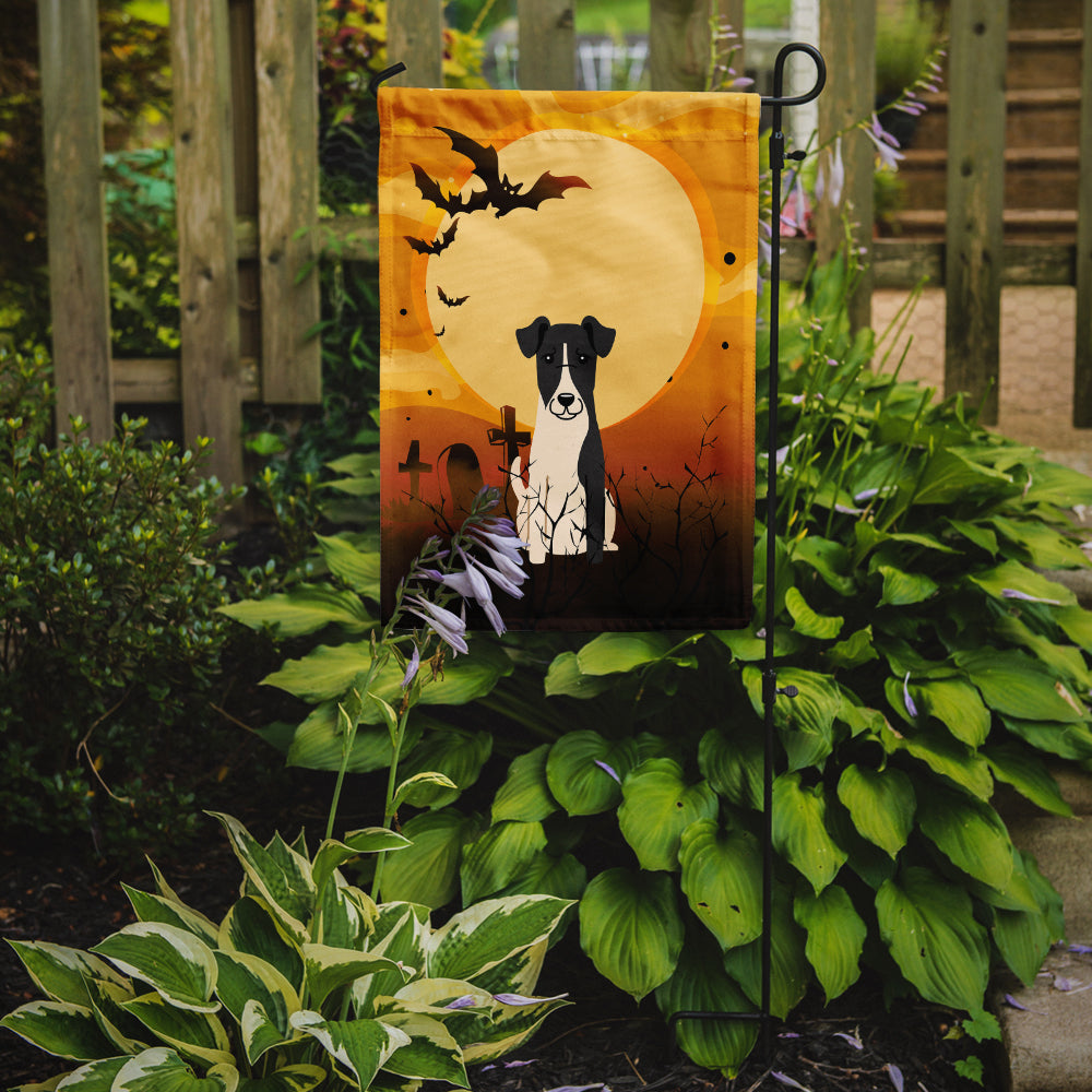 Halloween Smooth Fox Terrier Garden Flag Mailbox Decorative Yard Banner Outside Patio Artwork for Flower Beds, Garden Size, Multicolor