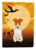 Halloween Wire Fox Terrier Garden Flag Mailbox Decorative Yard Banner Outside Patio Artwork for Flower Beds, Garden Size, Multicolor