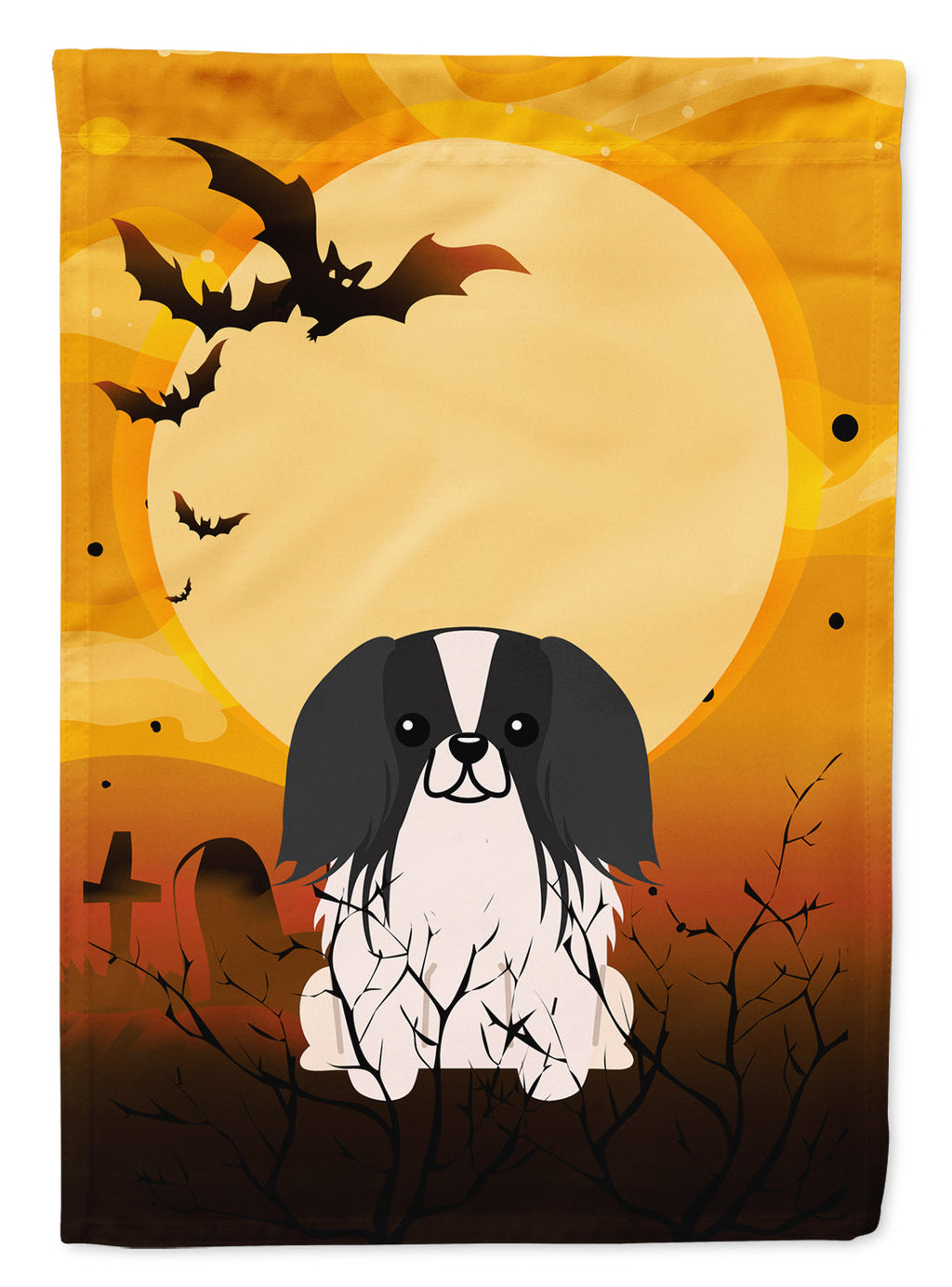 Halloween Pekingese Black White Garden Flag Mailbox Decorative Yard Banner Outside Patio Artwork for Flower Beds, Garden Size, Multicolor