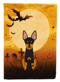 Halloween English Toy Terrier Garden Flag Mailbox Decorative Yard Banner Outside Patio Artwork for Flower Beds, Garden Size, Multicolor