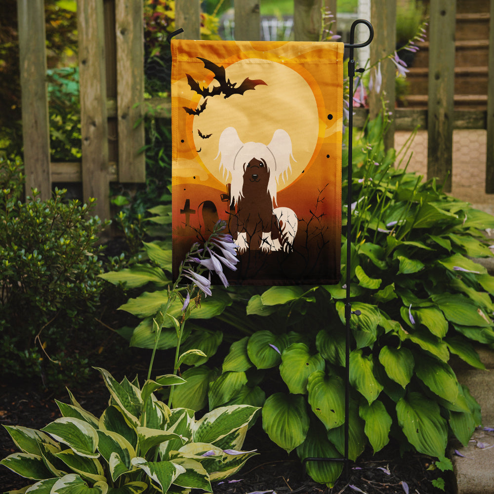 Halloween Chinese Crested Cream Garden Flag Mailbox Decorative Yard Banner Outside Patio Artwork for Flower Beds, Garden Size, Multicolor