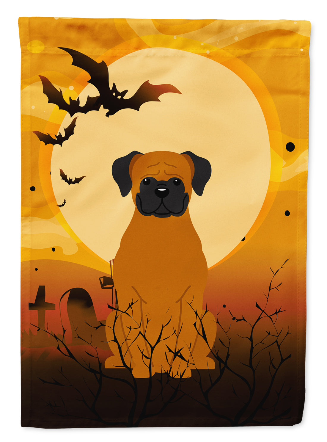 Halloween Fawn Boxer Garden Flag Mailbox Decorative Yard Banner Outside Patio Artwork for Flower Beds, Garden Size, Multicolor