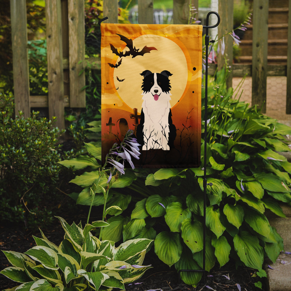 Halloween Border Collie Black White Garden Flag Mailbox Decorative Yard Banner Outside Patio Artwork for Flower Beds, Garden Size, Multicolor