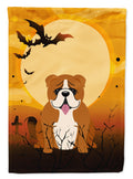 Halloween English Bulldog Red White Garden Flag Mailbox Decorative Yard Banner Outside Patio Artwork for Flower Beds, Garden Size, Multicolor